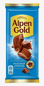 Шоколад молочный, Alpen Gold, 85 гр.