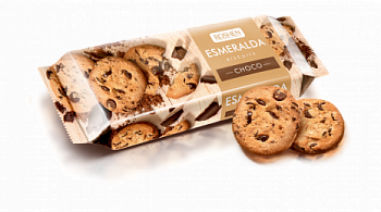 Печенье Эсмеральда с кусочками шоколадной глазури, Roshen, 150 гр
