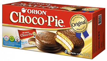 Печенье с зефирной прослойкой в шоколадной глазури, Choco Pie, 6 х 30 гр.