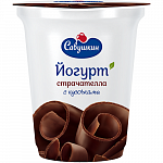 Йогурт Страчателла с кусочками 2%, Савушкин, 350 гр