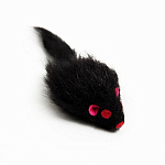 Игрушка для кошек "Мышь малая", 5 см, чёрная, Пижон 