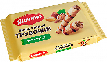 Трубочки вафельные Ореховые, Яшкино, 190 гр