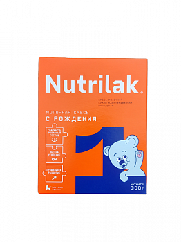 Смесь молочная сухая адаптированная с рождения, Nutrilak, 300 гр