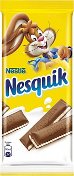 Шоколад молочный с молочной начинкой, Nesquik, 100 гр
