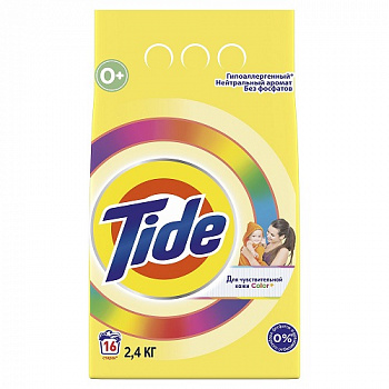 Порошок стиральный автомат Color Детский для чувствительной кожи, Tide, 2,4 кг