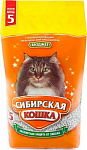 Наполнитель супервпитывающий гигиенический Бюджет, Сибирская кошка, 5 л