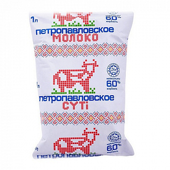 Молоко Петропавловское 6%, Масло-Дел, 0,9 л.