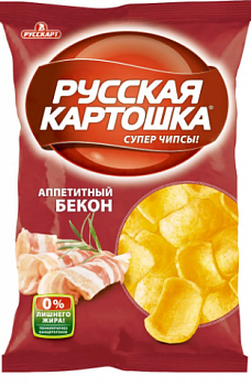 Чипсы Аппетитный бекон, Русская картошка, 80 гр.