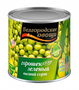 Горошек зеленый, Белгородские овощи, 400 гр.