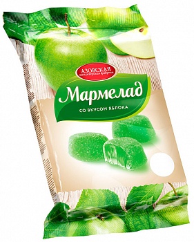 Мармелад со вкусом яблока, Азовская кондитерская фабрика, 300 гр