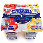 Йогурт сливочный Клубника-ананас 7,5%, Alpenland, 95 гр