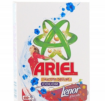 Ariel Стиральный порошок автомат Color Ленор эффект, 450 гр