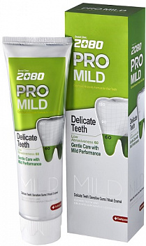 Зубная паста для чувствительных зубов и десен Dental Clinic 2080 Pro Mild, Aekyung, 125 гр
