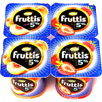 Йогурт Клубника-персик 5%, Fruttis, 115 гр