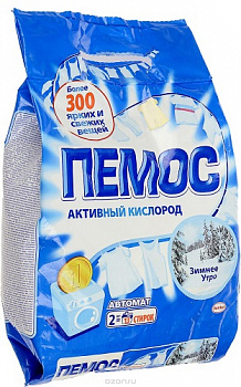 Порошок стиральный автомат для белого и светлого белья Зимнее утро, Пемос, 2 кг