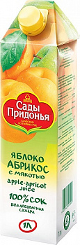 Сок Яблоко-абрикос с мякотью, Сады Придонья, 1 л