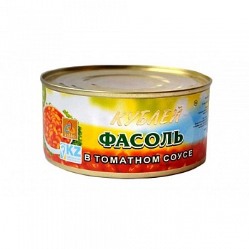 Фасоль белая в томатном соусе консервированная, Кублей, 320 мл