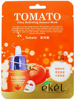 Тканевая маска для лица c экстрактом томата Tomato, Ekel 