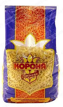 Макароны Рожки №1, Корона, 1 кг