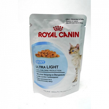 Корм для кошек При склонности к избыточному весу Ultra Light, в соусе, Royal Canin, 85 гр