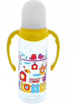 Бутылочка для кормления с ручками "Малыши и малышки", Lubby, 250 мл (431)
