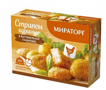 Стрипсы куриные в картофельной панировке, Мираторг, 340 гр