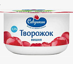 Творожок Вишня 3,5%, Савушкин, 120 гр