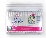 Палочки ватные гигиенические Эффективный уход (п/э), Lady Cotton, 200 шт