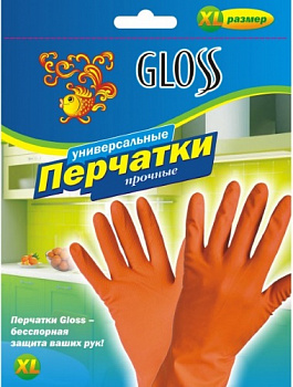 Перчатки резиновые XL\больш., Gloss, 1 пара