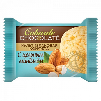 Конфеты мультизлаковые Co barre de Chocolat с цельным миндалем,  В.А.Ш. Шоколатье, 200 гр.