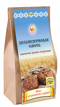 Смесь цельнозерновая Пшенично-ржано-отрубная мука для хлебопечек и духовок, Дивинка, 700 гр.