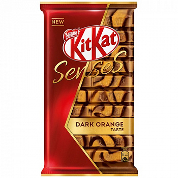 Шоколадный батончик Senses Dark Orange, KitKat, 112 гр