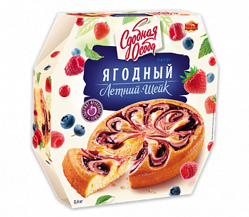 Пирог ягодный Летний шейк, Сдобная особа, 400 гр