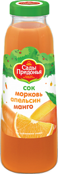 Сок Морковь-апельсин-манго (стекло), Сады Придонья, 0, 3 л