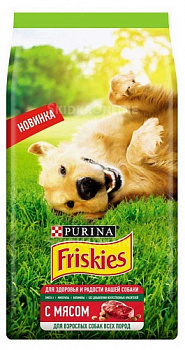 Сухой корм с мясом для взрослых собак всех пород, Friskies, 2 кг