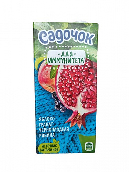 Нектар Яблоко-гранат-черноплодная рябина, Садочок, 0,95 л.