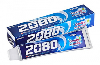 Зубная паста освежающая Защита от кариеса с витамином Е 2080, Aekyung, 120 гр