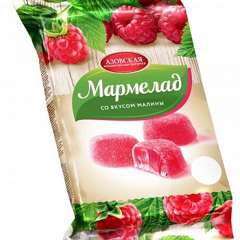Мармелад со вкусом малины, Азовская кондитерская фабрика, 300 гр