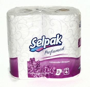 Туалетная бумага Лаванда, Selpak Aroma, 8 рул.