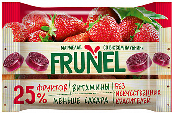Жевательный мармелад «Frunel» со вкусом клубники, Яшкино, 40 гр
