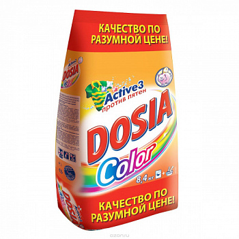 Порошок стиральный автомат для цветных тканей Color, Dosia, 8.4 кг.