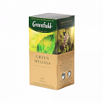 Чай зеленый байховый Green Melissa, Greenfield, 25 пакетиков