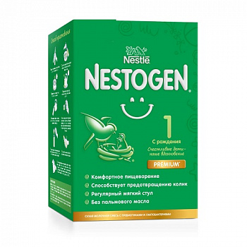 Cмесь cухая молочная с пребиотиками и лактобактериями Premium 1 (c рождения), Nestogen, 300 гр