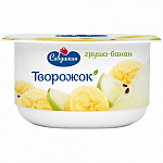 Творожок Груша-банан 3,5%, Савушкин, 120 гр
