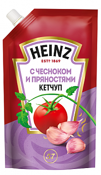 Кетчуп с чесноком и пряностями, Heinz, 320 гр