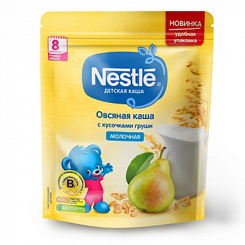 Каша молочная овсяная с кусочками груши с 8 месяцев, Nestle, 220 гр