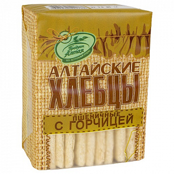 Хлебцы Алтайские пшеничные с горчицей, Продукт Алтая, 75 гр.