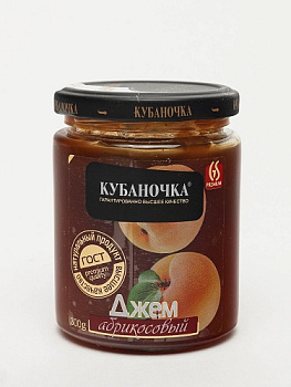 Абрикосовый джем, Кубаночка, 300 гр