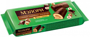 Мини-рулеты с шоколадно-ореховым вкусом Мэлори, Яшкино, 5 х 40 гр