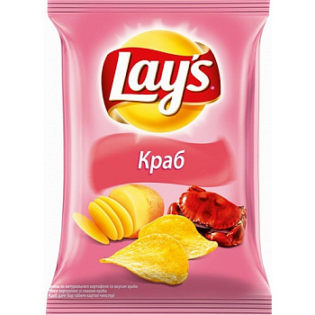 Чипсы со вкусом Краба, Lay's, 140 гр